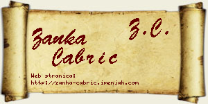 Žanka Čabrić vizit kartica